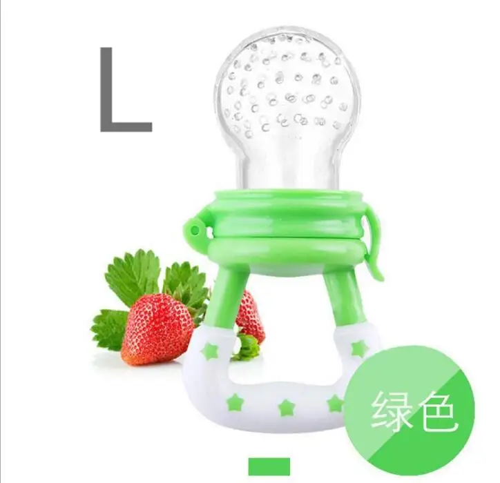 Green L Детская Бутылочка, соска для сосок, детское кормление, инструмент для кормления, для мальчиков и девочек, инструменты для прижимания, для детей, жевательные фрукты, овощи, Chupeta, пустышка - Цвет: Green L