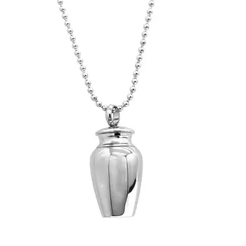 

Pet Ashes Cylinder Memorial Urn Necklace Stainless Steel Cremation Jewelry For Cat Dog