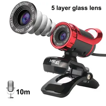 

HD Webcam 12.0M Pixels CMOS USB Web Camera Digital Video Camera with Microphone 360 Degree Rotation Clip-on PC Laptop Notebook