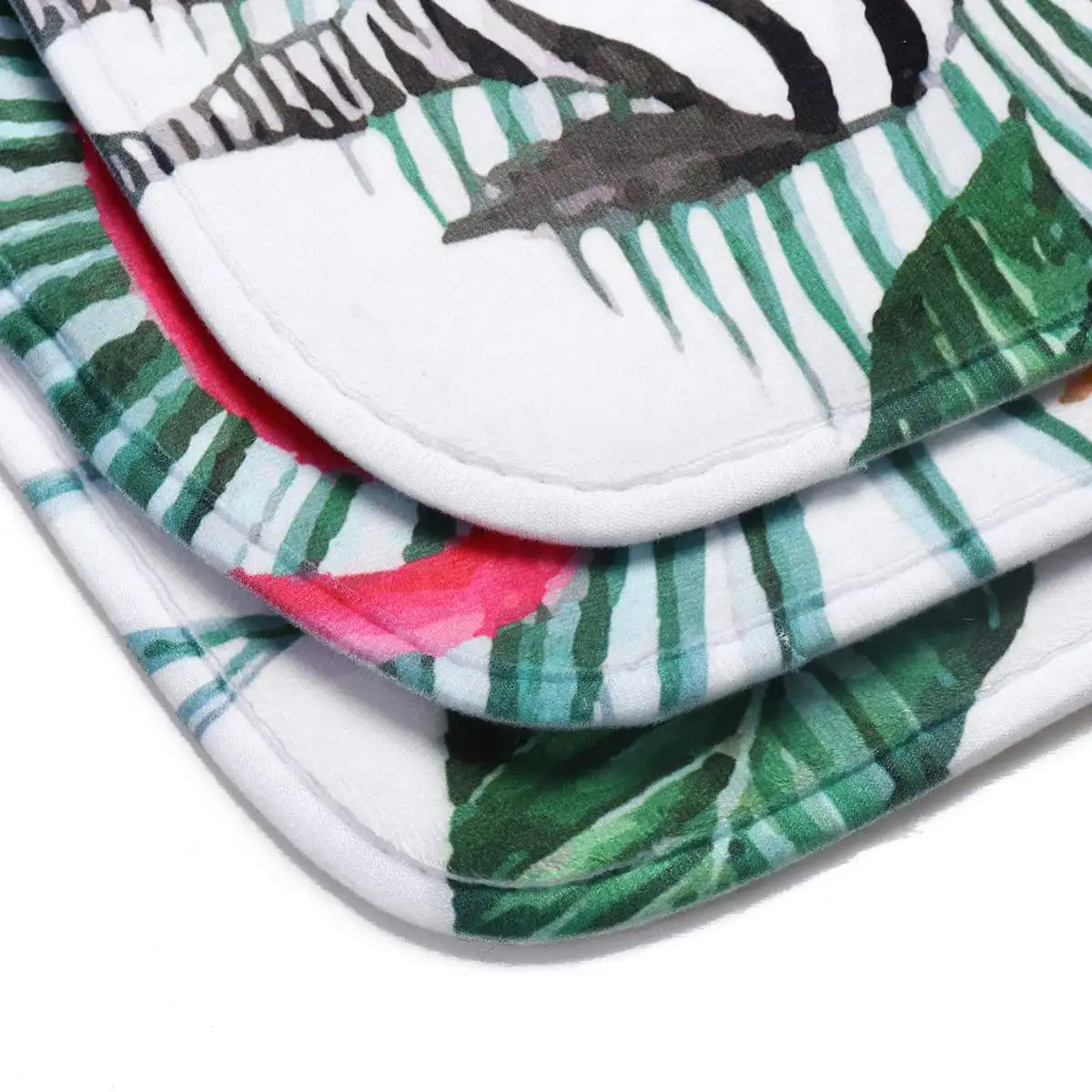 

1 Set 4Pcs Home Decor Toilet Bathroom Rug + Lid Toilet Cover + Bath Mat & Mildew-proof Waterproof Shower Curtains 50*80cm