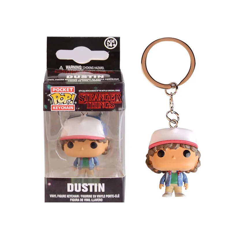

Funko Pop Pocket Stranger Things Keychain Dustin Action Figure Toy