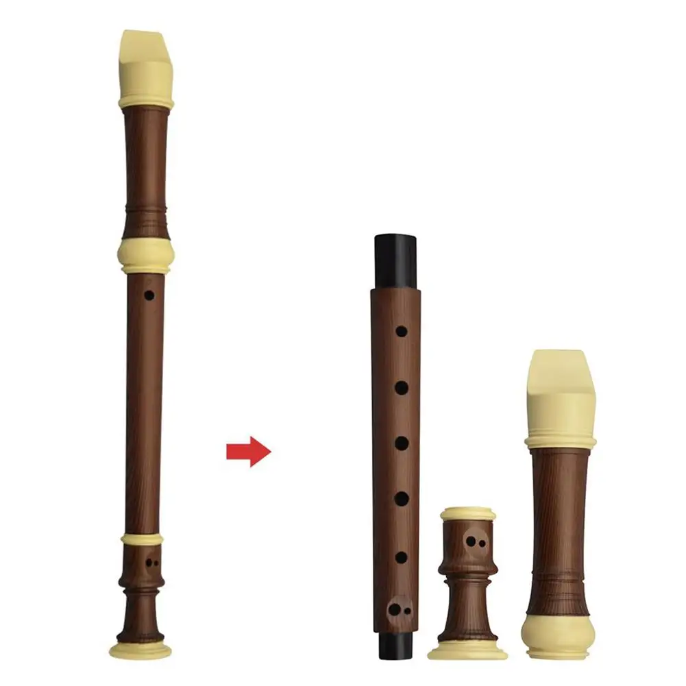 

Wooden Soprano Recorder German Style 8 Holes C Key Instrument With Cleaning Rod For Kids Adults