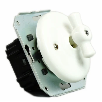 플러시 마운트 도자기 레트로 빈티지 라이트 스위치 세라믹과 나무 프레임 한 갱 양방향 스위치