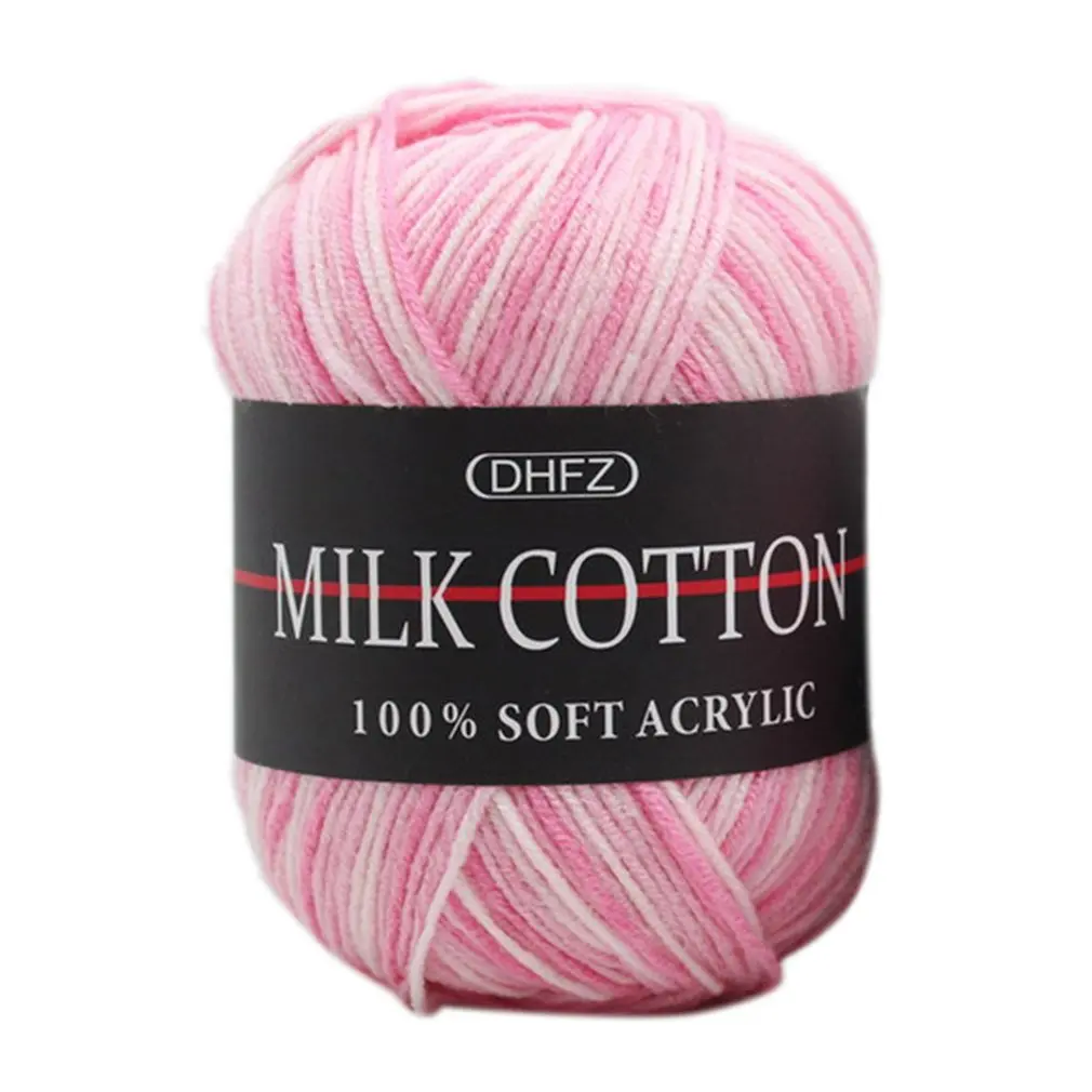 

DIY Soft Wool Crochet Kniting Yarn Strands of Colored Floral Lines Knit Wool Yarn Baby Hand Knitting Supplies for Sweater Hats