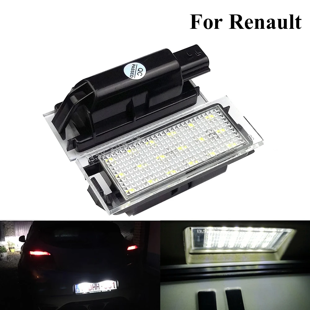 

12V LED Car Number Plate Light License Plate Lamp Canbus For Renault Clio III II Twingo II Megane II Laguna III Velsatis Master
