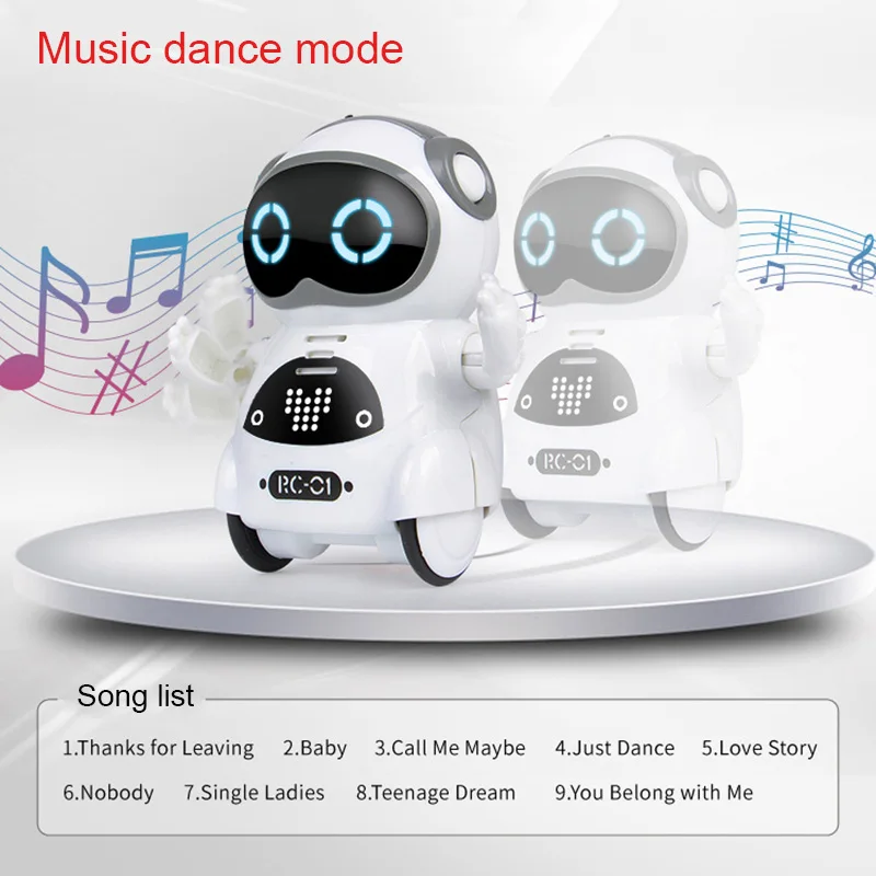Mini Robô Inteligente para Crianças Reconhecimento de Voz Reconhecimento de Voz Repita Música Dance Light Interativo Smart Kids Toy - Image 4
