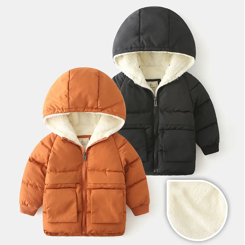 Winter Children Parkas 24M-8Y European Style Boys Girls Warm Outerwear Hooded Coats for Girls Boys Winter Jacket Coats Winter