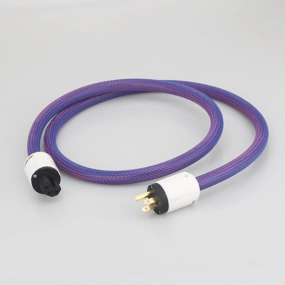Audiocrast P102 + Dw27 Cavo Di Alimentazione Hifi 4 Quadrati Ofc Filo Di Rame Cavo Di Rete Ca Hi-Fi Cavi Di Alimentazione Di Grado Audio Spina America