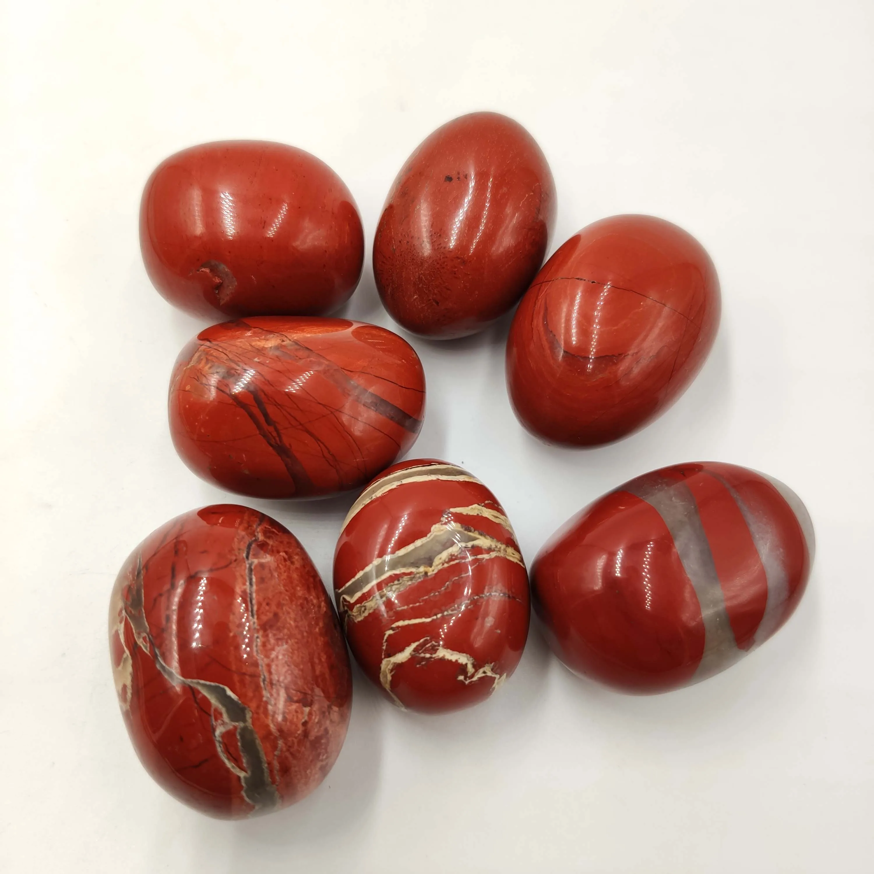 

KiWarm NEW 1pcs Red Jasper Tumble Stones Polished Stones Healing Crystal Gemstones For Fish Tank Aquarium Decor 20mm-30mm