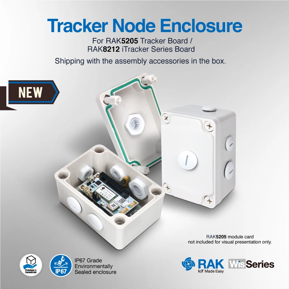 IOT наружный Сенсорный Корпус для rak5204 модуль трекера RAK8212 iTracker Board IP67