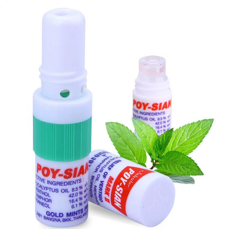 Thai Nose Inhaler Peppermint Oil Cool Asthma Oil Nasal Drainage Refreshing Students Anti-Snoring Cool Eight Cents Tube nasal stick