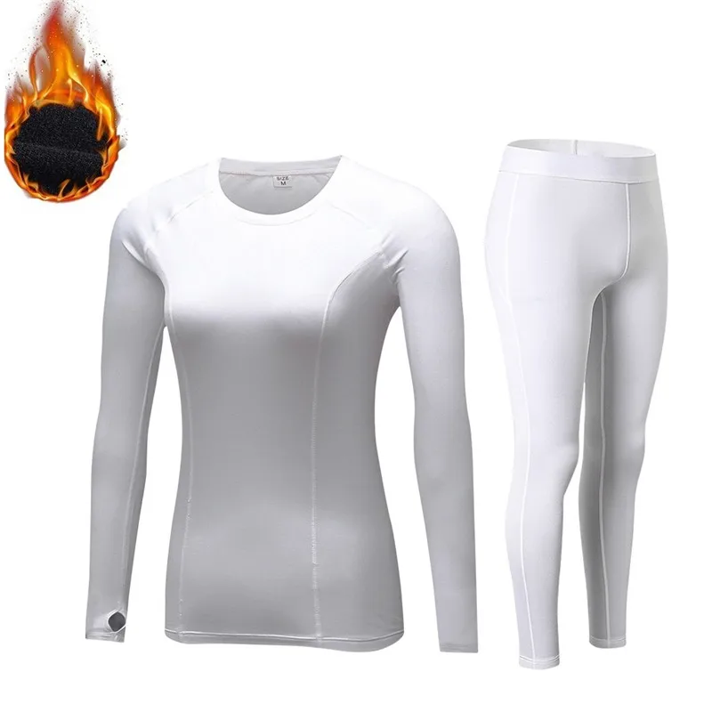 Women Thermal underwear thin fleece female long johns winter tight fitness solid color