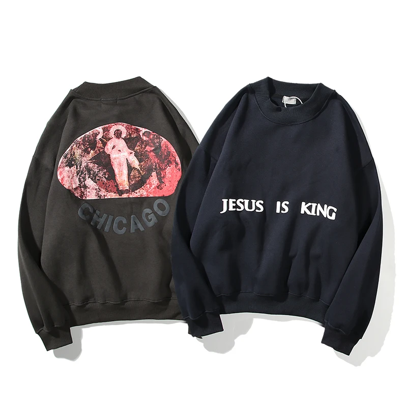 Kanye West Jesus Is King Letters Printed Pullover Sweatshirt  6