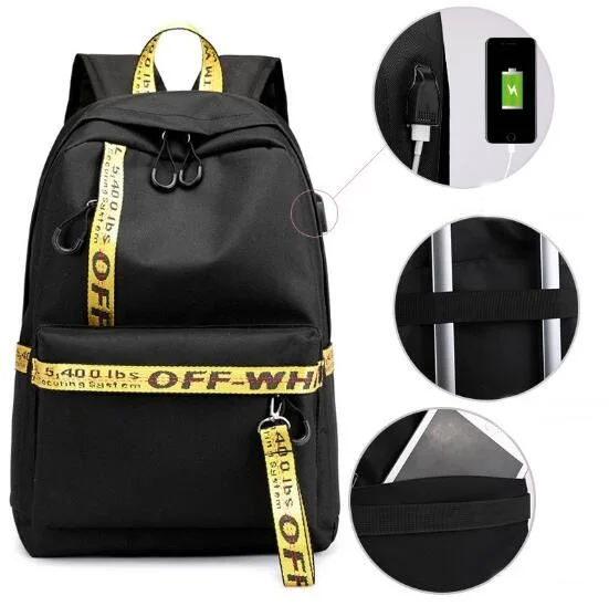 Противоугонный Рюкзак Mochila водонепроницаемый USB женский рюкзак Оксфорд Повседневный дорожный Рюкзак Школьная Сумка для колледжа девочек ноутбук рюкзак - Цвет: black 3