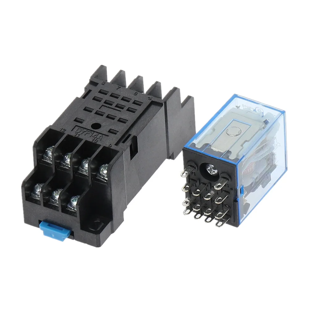 Мини-электромагнитное реле MY4NJ 14PIN 4DPDT электронное микро-устройство катушка 5A с