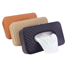 Кожаная автомобильная коробка для салфеток, автомобильный солнцезащитный козырек, подвесная коробка для салфеток прямоугольной формы, контейнер для полотенец, салфеток, держатель для салфеток, бумажная стойка