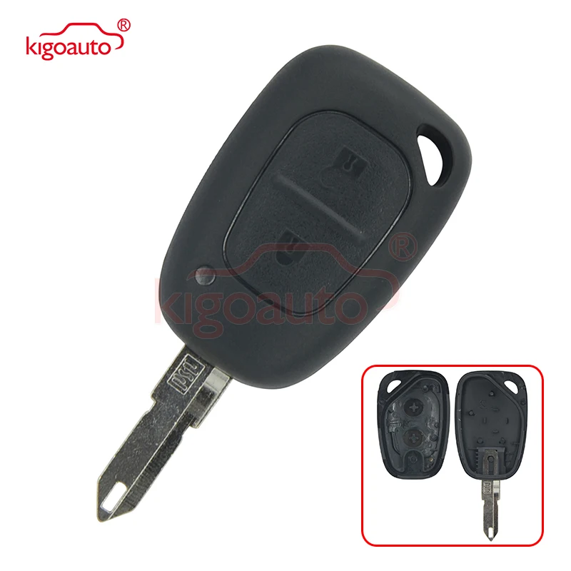 Kigoauto 2 Button Remote Car Key Shell Cover Fob Case NE73 For  Renault Movano Trafic Kangoo key Blank