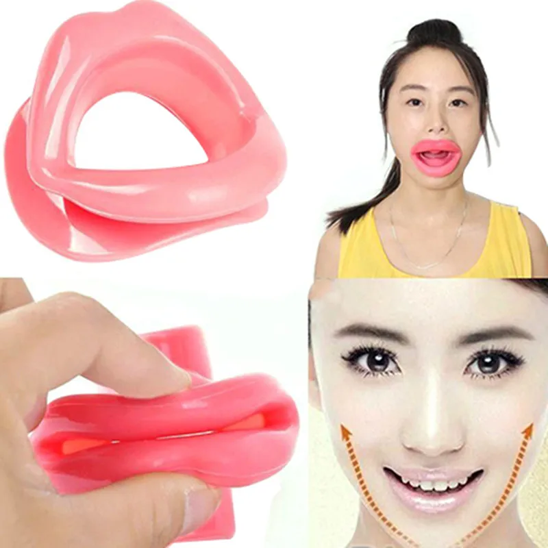 Silicone Rubber Face Lifting Lip Trainer Mouth Muscle Tightener Face Massage Exerciser Anti Wrinkle Lip Exercise Mouthpiece Tool