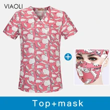 Унисекс, топы для медицинской хирургии, хлопковая дышащая одежда, одежда для салона красоты, рабочая одежда, стоматологическая клиника, аптекарь, скрабы для кормления, Униформа, топы