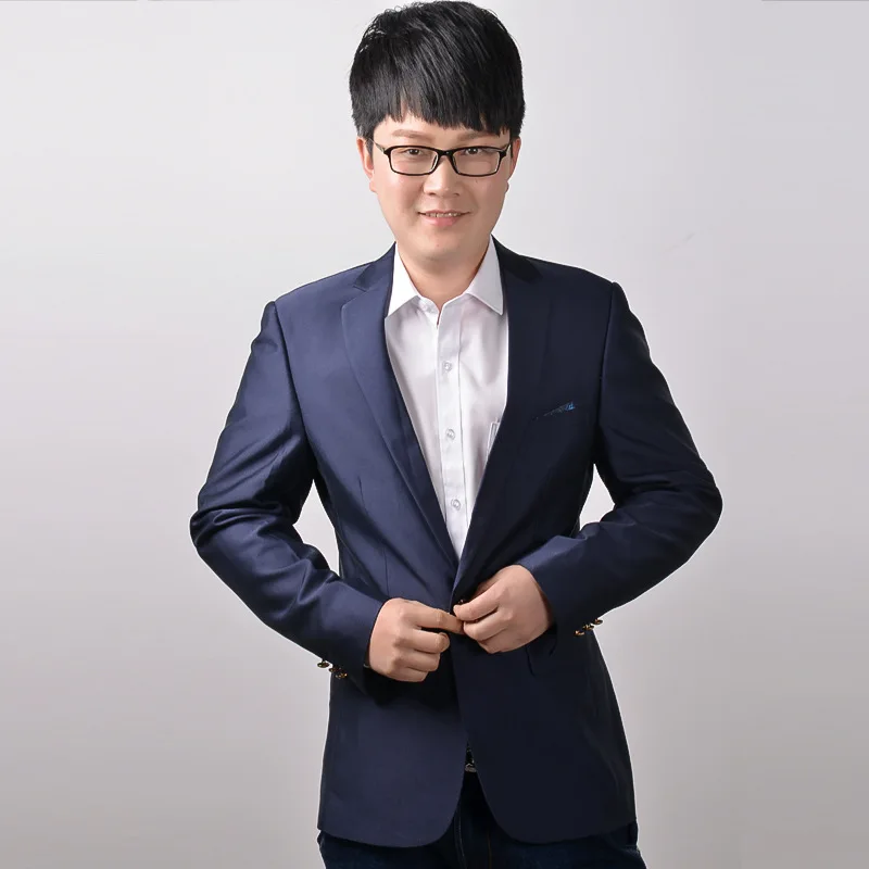 Стиль Для Мужчин 'S Бизнес детская одежда в Корейском стиле-Стиль Slim Fit Бизнес пиджак Для Мужчин's Банкетный торжественное платье костюм адаптируемые под требования заказчика