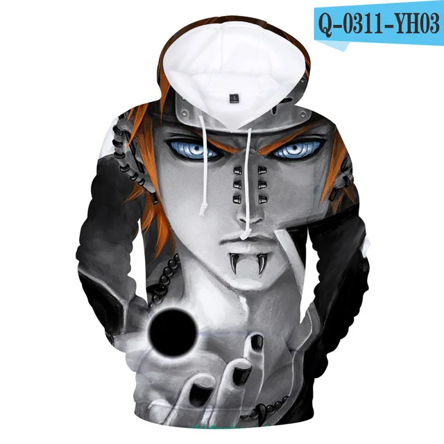 

New 3D Cartoon Naruto Hoodie Sweatshirt Men Women Hip Hop Hoodies Fashion 3D Anime Pullover Naruto Jacket Teenage Pullovers