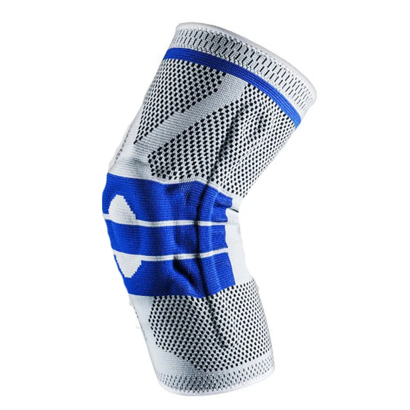 Knee Pad 1 PCS Silicone Padded Knee Pads Supports Brace Basketball Fitness Meniscus Patella Protection Sports Safety Knee Sleeve