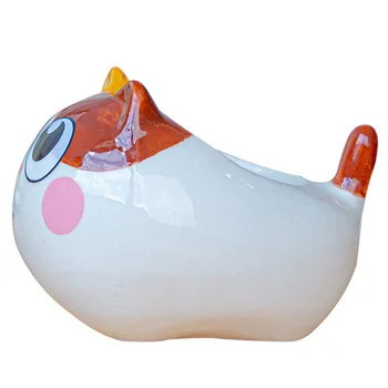 

1 PC Cat Plant Pot Cartoon Animals Ceramic Succulent Flowerpot Mini Planter for Office Dorm Store Home