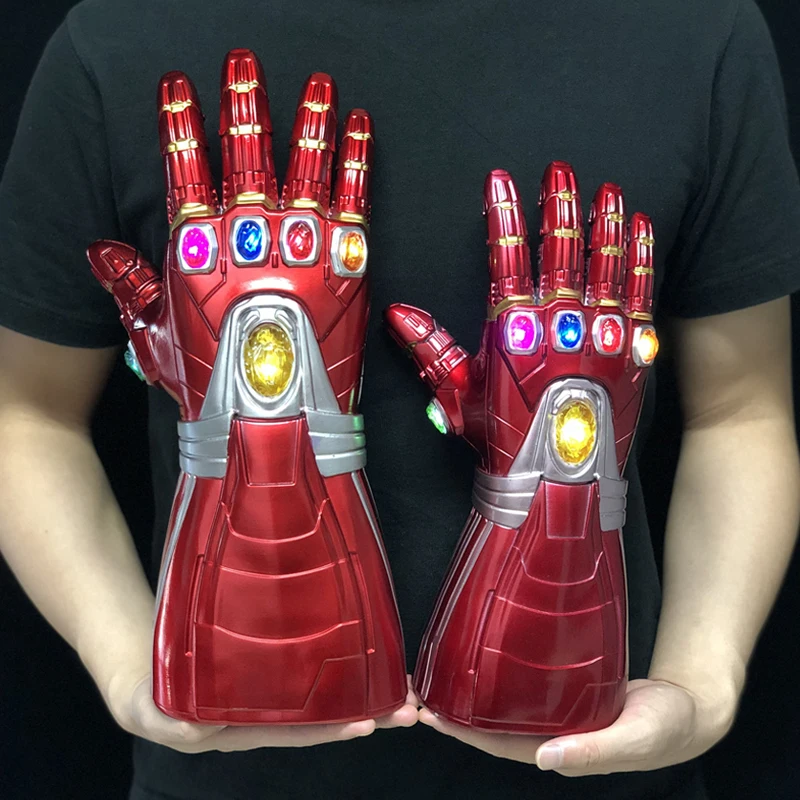 

LED Iron Man Infinity Gauntlet Cosplay Avengers Endgame Tony Stark Arm Glove Superhero Thanos Gloves Toy Collection Props Deluxe