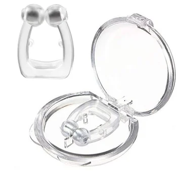 

VIP 1ps Silicone Magnet Nose Clip Stop Snoring anti snore device Sleeping Aid Apnea Guard Night Device with Case Drop shipping