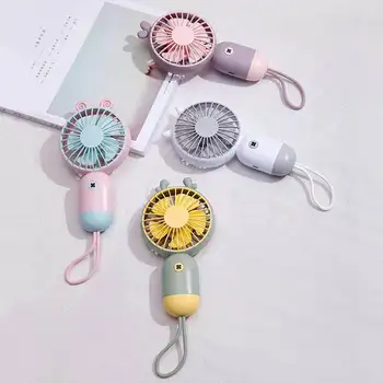 

Cute Deer Fan Portable Handheld With Rechargeable Built-in Battery 500mA USB Port Handy Air Cooling Mini Fan For Outdoor 2Pc/lot