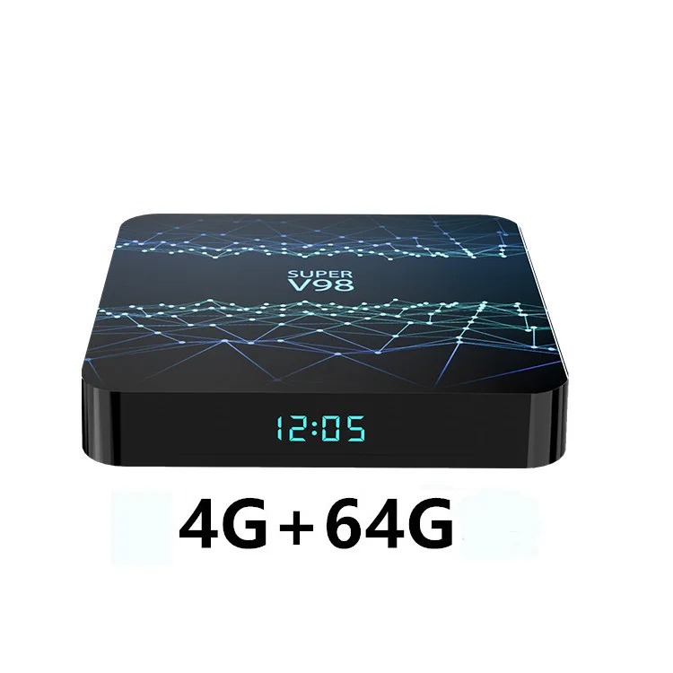 V98 Android 9,0 tv Box 2,4G WiFi 4 Гб ОЗУ 32 Гб ПЗУ Смарт медиаплеер RK3318 четырехъядерный 2 Гб 16 Гб H.265 4K HDR USB 3,0 приставка - Цвет: 4GB 64GB