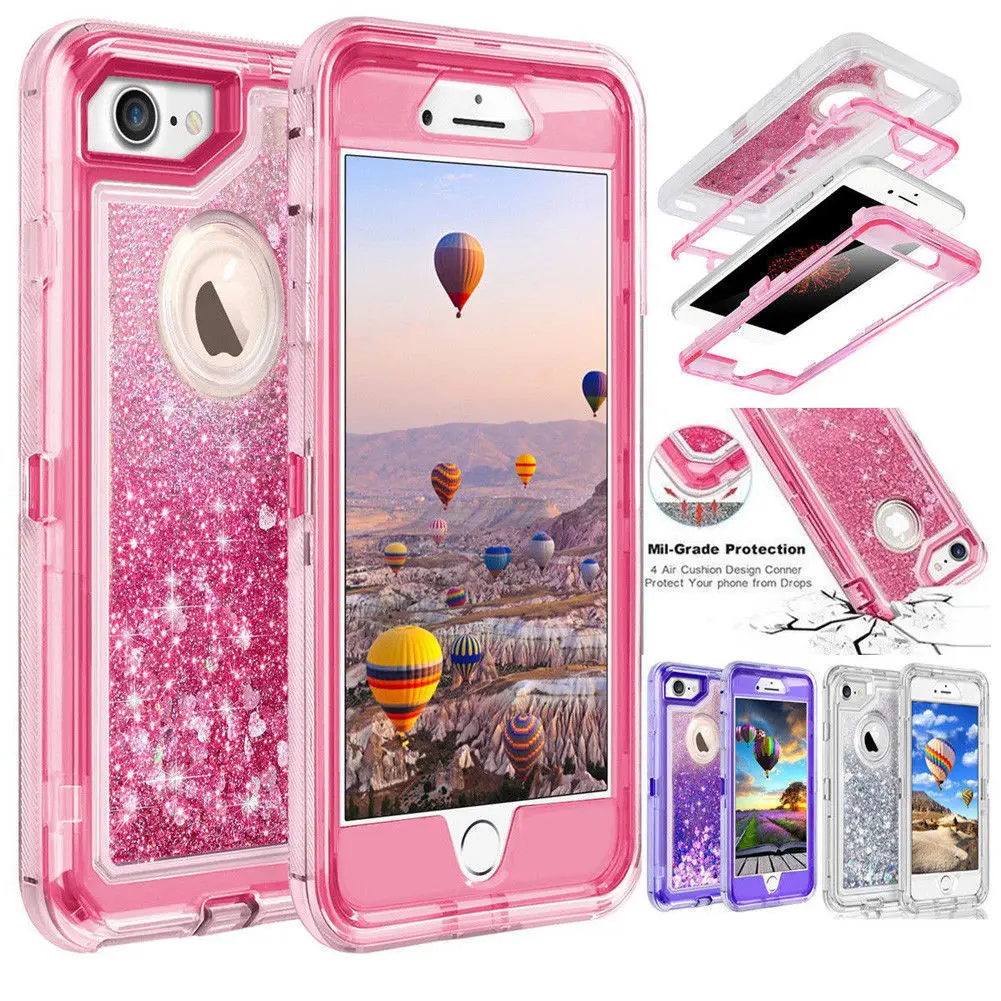 

for iPhoneX quicksand glitter robot three-in-one mobile phone shell Apple XsMax anti-fall all-inclusive protective cover Heavy