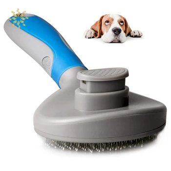 

Dog Cat Brush Self Cleaning Slicker Brush For Shedding Professional Pet Grooming Comb Removes Dead Undercoat Loose Hairs K802