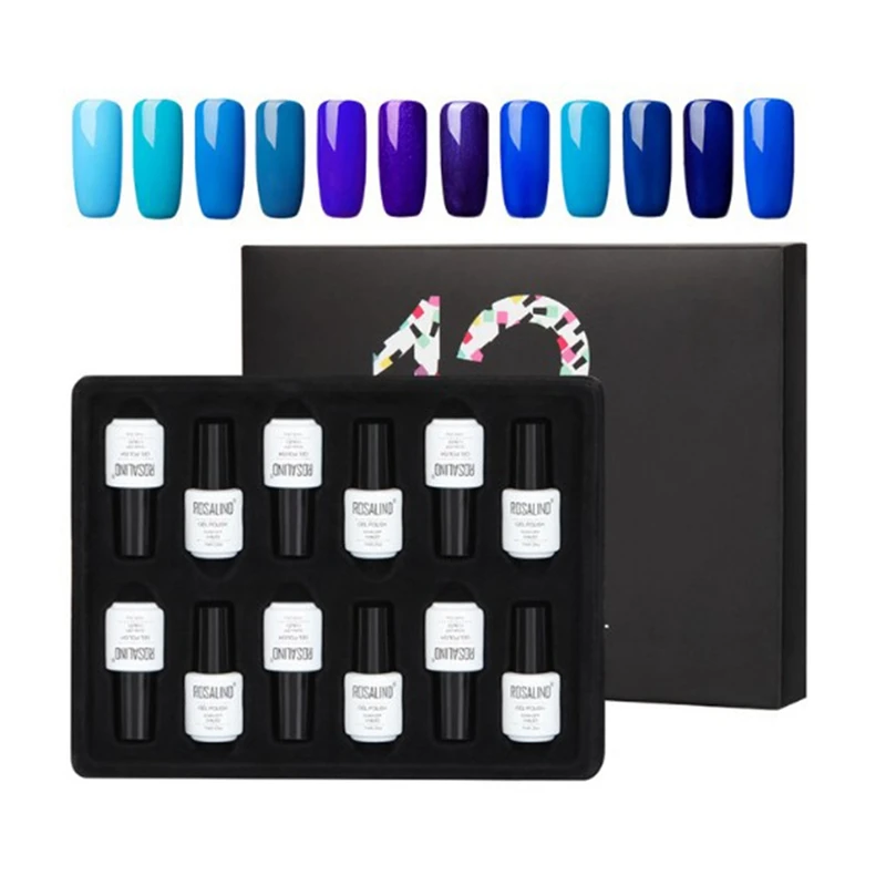 

Rosalind Gel Varnish 12Pcs/Lot Set For Manicure 7Ml Acrylic Nail Polish Semi Permanent Uv Soak Off White Bottle Gel Of Nails A