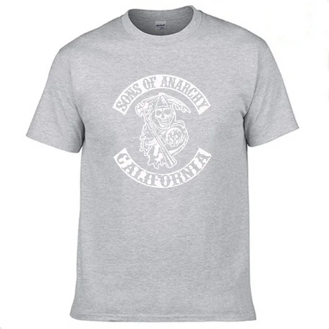 SOA Sons of anarchy/детская модная футболка с принтом «SAMCRO» модная повседневная хлопковая футболка с короткими рукавами в стиле хип-хоп для мужчин и женщин - Цвет: as picture