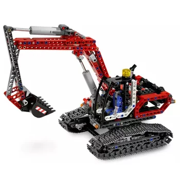 

20025 lepinblocks technic Car Series The 8294 Red Excavator Set Children Building Blocks Bricks Boys Kids Toys Model