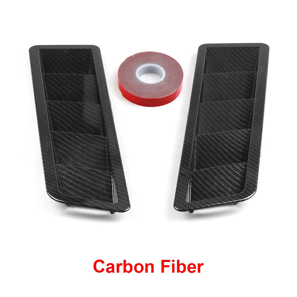 מתאים 17x5 אינץ 'מכסה המנוע לופח אוויר קירור לוח לקצץ להגדיר שחור abs 1 זוג