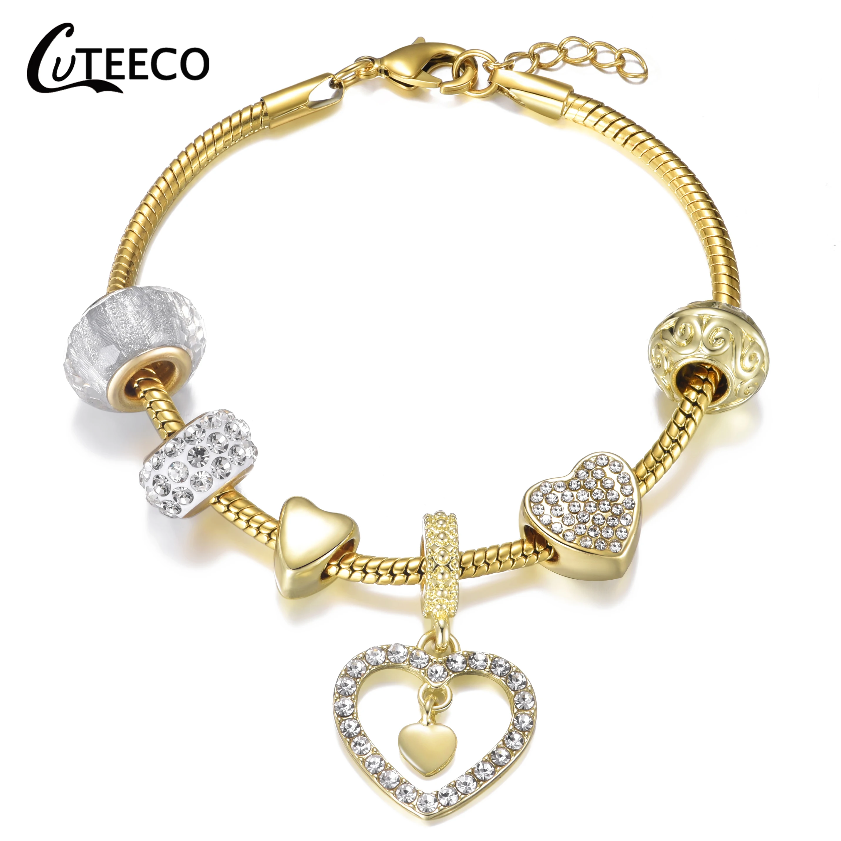 Женские браслеты подвески CUTEECO с цветным удерживанием различные стильные DIY