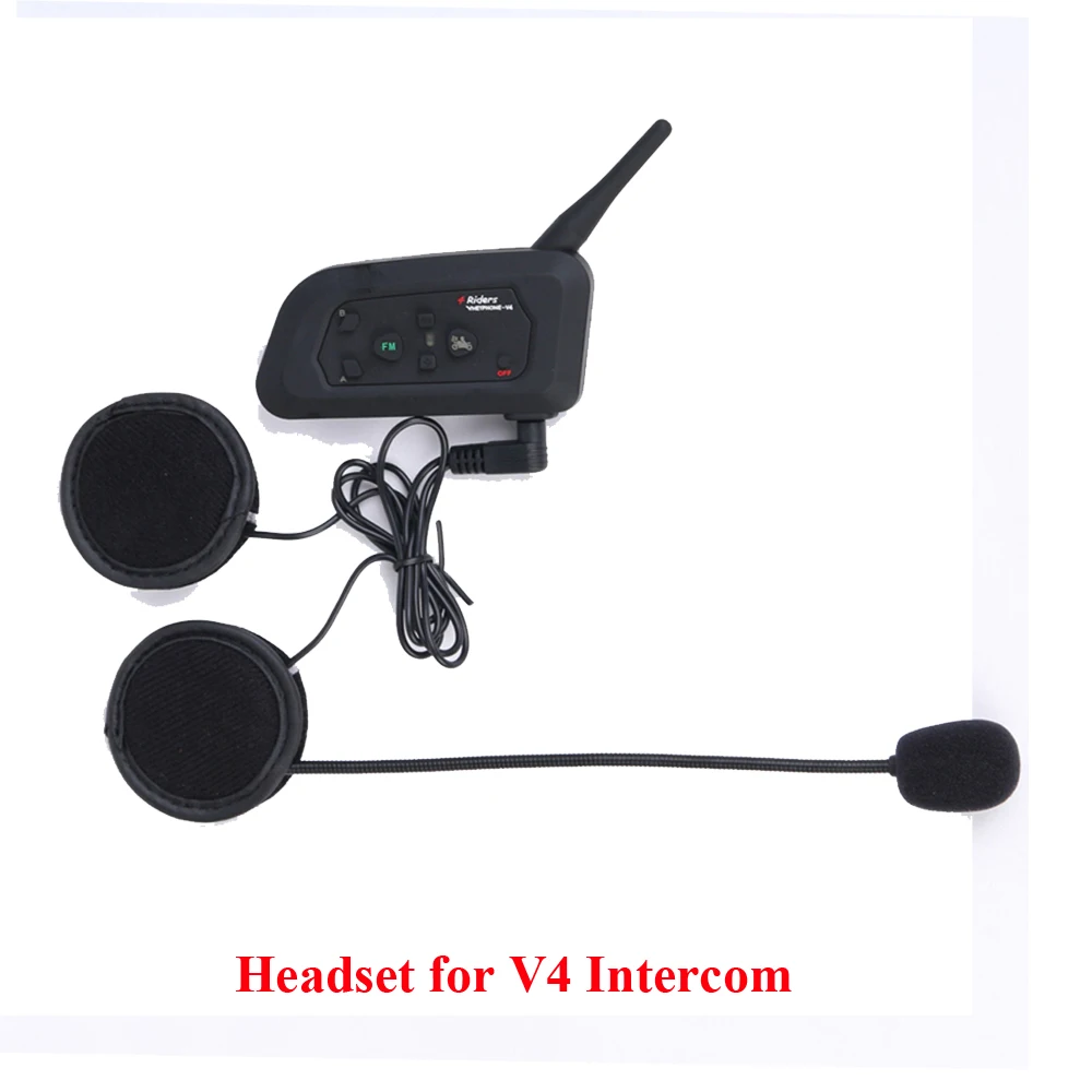 QSPORTPEAK Accesorio Altavoz Mikrophone y Motocycle Intercomunicador  Soporte de montaje para V6/V4 Motocicleta Bluetooth Auriculares (Abrazadera  y