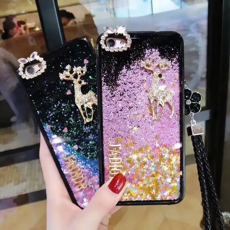 Кролик чехол со стразами и блестками для iPhone 11 Pro Max чехол Блестящий с жидкостью зыбучие пески чехол для iPhone X XS MAX XR 7 8 6 6S Plus Coque