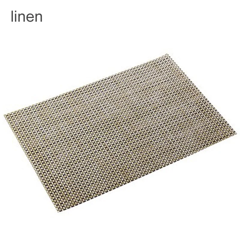 linen Прямоугольные настольные украшения, обеденные настольные коврики для кухни, аксессуары, водонепроницаемая чаша, тарелка, подстаканники, теплоизоляционная подкладка - Цвет: linen