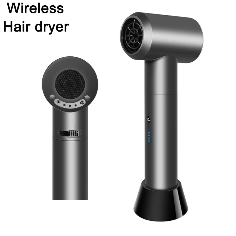 Professional portable wireless hair dryer smart cordless hot and cold air mode USB rechargeable UMAY hair drier blower salon hair dryer