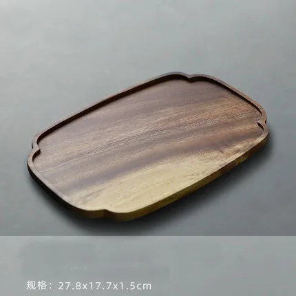 type 6 XMT-HOME Массив дерева грецкий орех поднос для подачи чая кунг-фу поднос чайный набор 1 шт - Цвет: type 6