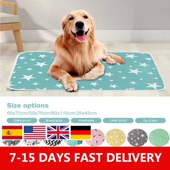

Urijk Waterproof Dog Pet Diaper Mat Absorbent Environment Protect Diaper Mat Washable Reusable Training Pad Dog Car Seat Cover
