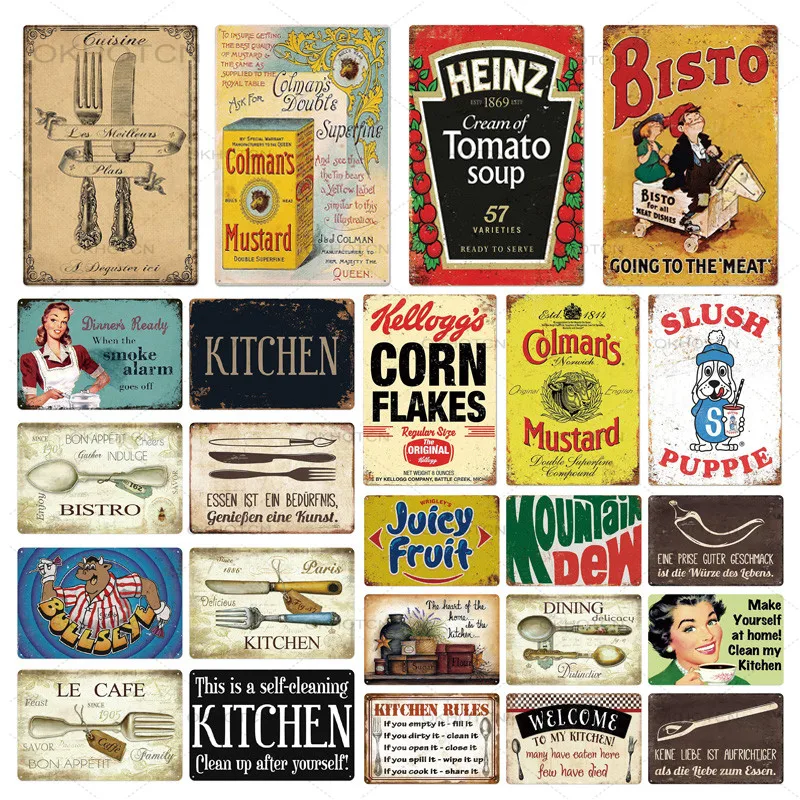 

Kitchen Metal Sign Milk Drink Plaque Metal Vintage Tin Sign Retro Kitchen Signs House Home Dining Room Wall Decor Metal Signs