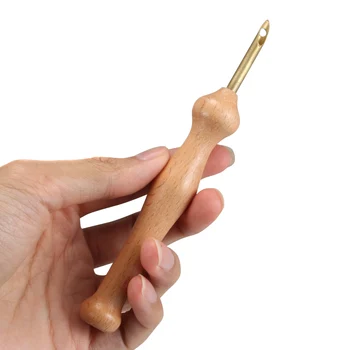 

Magic Embroidery Pen Punch Needle Felting Threader Set Wooden Handle Table Cloths Craft Tools DIY Sewing For Drop Ship