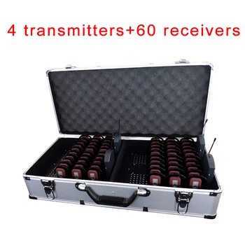 

Wireless Tour Guide System ( 4 Transmitter + 60 Receiver + 1 Charging Case ) Professional Bluetooth Earpiece Headset //