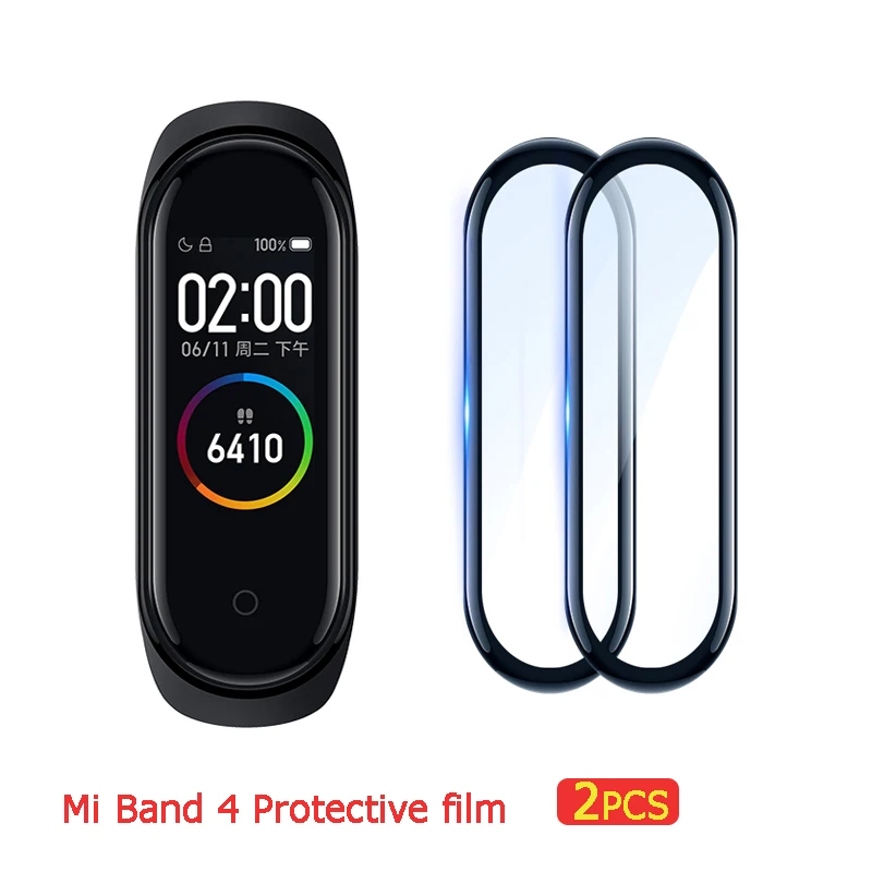 Защитное 3d-стекло для Xiaomi mi band 4 защитная пленка смарт-часов Mi мягкая экрана |