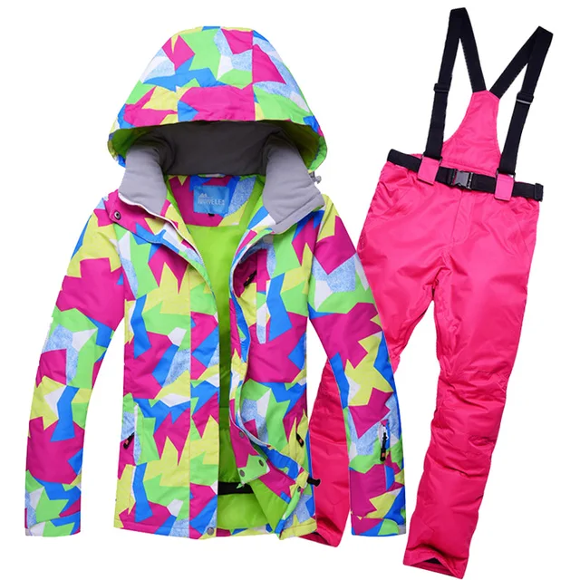 Loss Clearance Wholesale Ski Suits Women Suit Wind and Water-Resistant Thick Warm Winter Outdoor Ski Suit ku tao zhuang