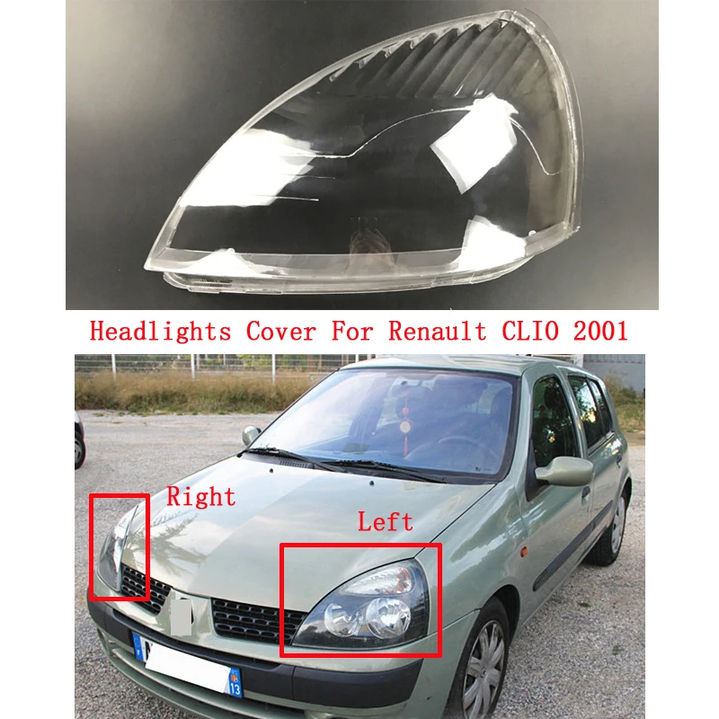 

Auto transparent lampshades lamp shell headlight shell cover For Renault CLIO 2001